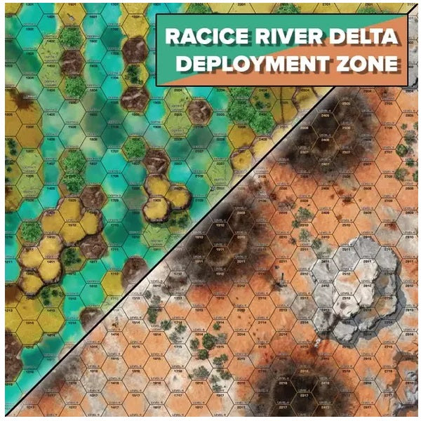 BattleTech Battle Mat: Racice River Delta / Deployment Zone