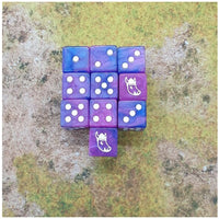 Grim Dice ... Dice - Set of 10 Dice - Purple/Blue