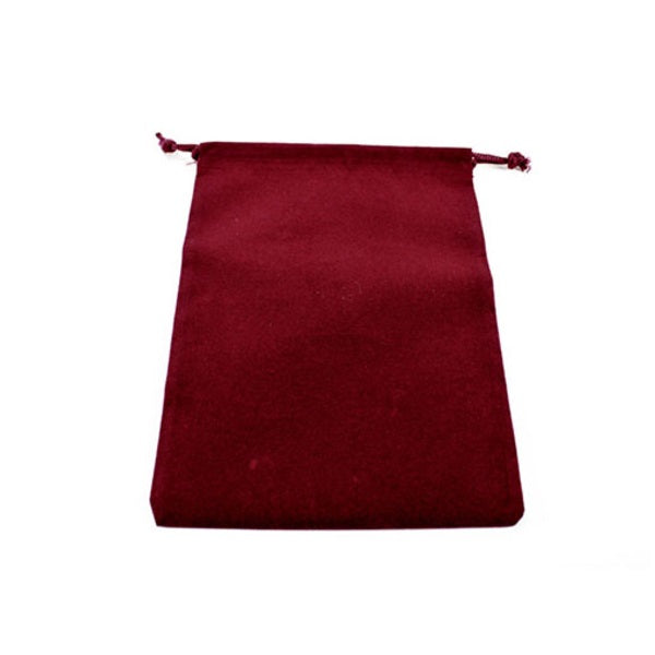 Large Suedecloth Dice Bag - Burgundy