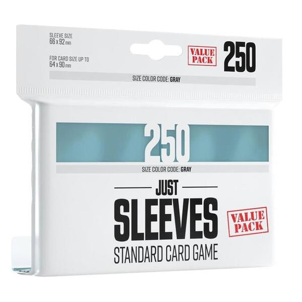 Gamegenic Just Sleeves: Standard Card Game Value Pack: Clear (250 ct.)