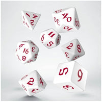 Classic Runic White & Red Dice Set (7)