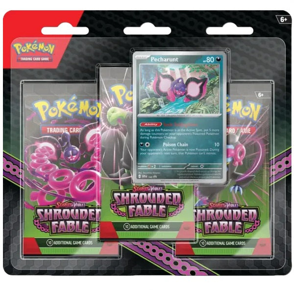 Scarlet & Violet 6.5 Shrouded Fable 3-Pack Blister - Pecharunt