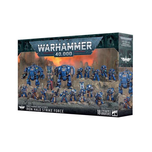 Space Marines Battleforce: Iron Halo Strike Force (One Per Person). - Grim Dice Tabletop Gaming