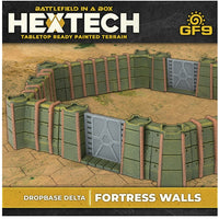 Dropbase Delta Fortress Walls (x26) (Battletech Compatible Terrain)