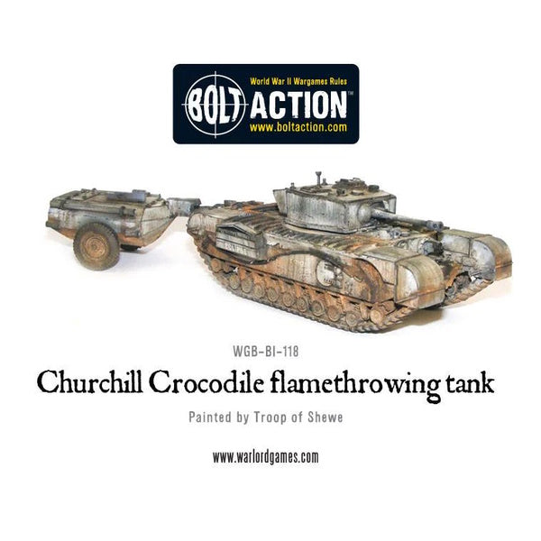 Churchill Crocodile Flamethrowing Tank.