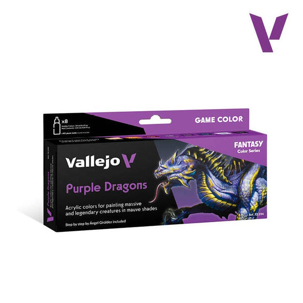 Vallejo Game Color Set - Purple Dragons (x8) 72.194