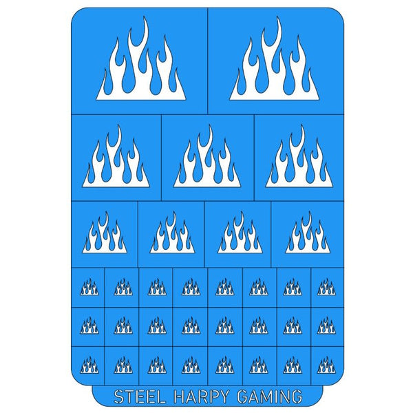 Flames - Small - Stencil