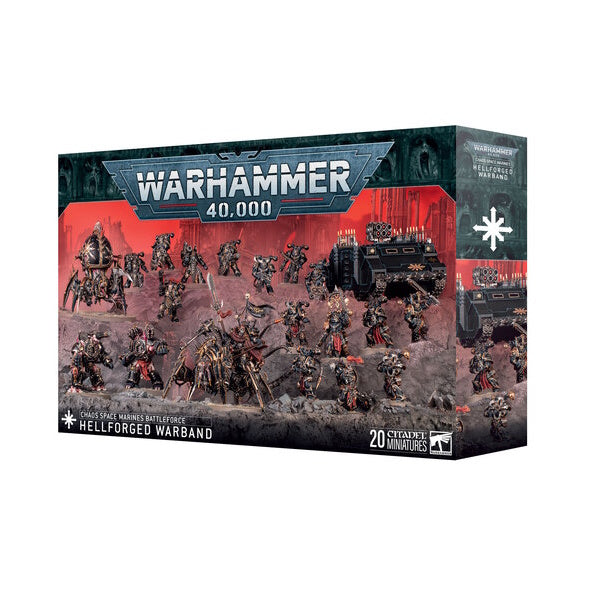 Chaos Space Marines Battleforce: Hellforged Warband (One Per Person). - Grim Dice Tabletop Gaming