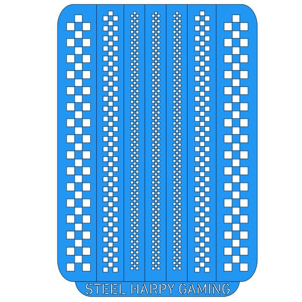 Checkers – 3 x Strips - Stencil
