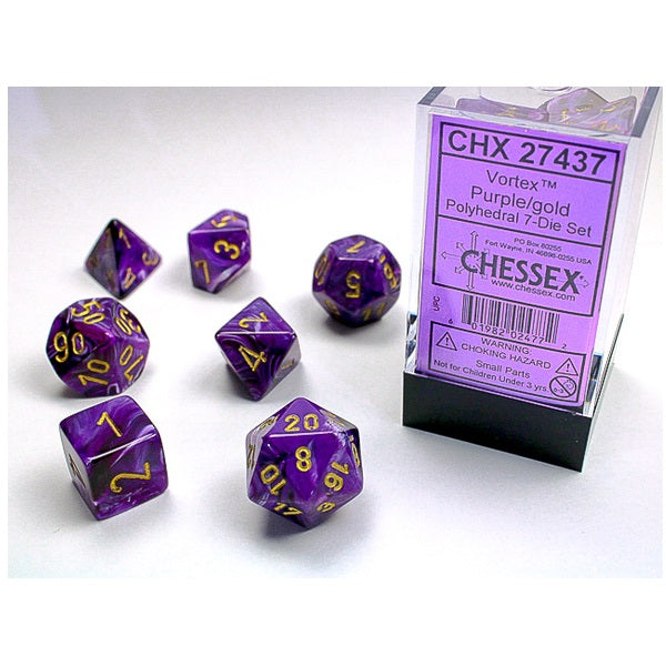 Poly 7 Set: Vortex Purple/gold