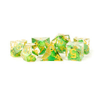 Fanroll - Handcrafted Sharp Edge Resin Dice Set: Frog Dice