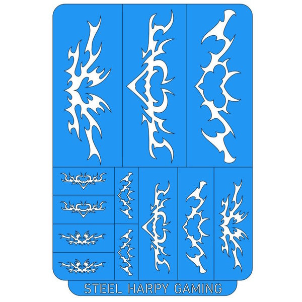 Dark Tribal Space Elves - Style 1 - Stencil