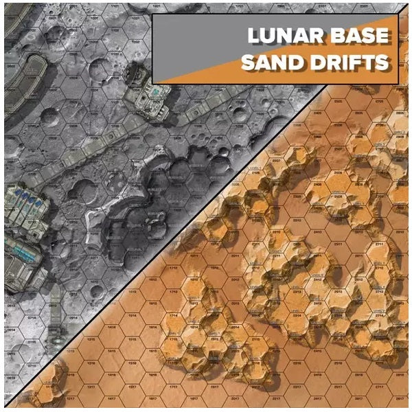 BattleTech Battle Mat: Lunar Base / Sand Drifts