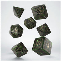 Runic Bottle-Green & Gold Dice Set