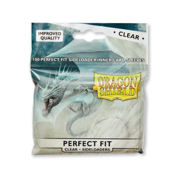 Dragon Shield Perfect Fit Sideloaders Standard Size Sleeves 100pk - Clear