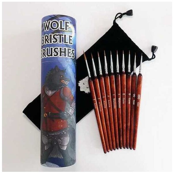 Wolf Bristle Brush Set (10 brushes)