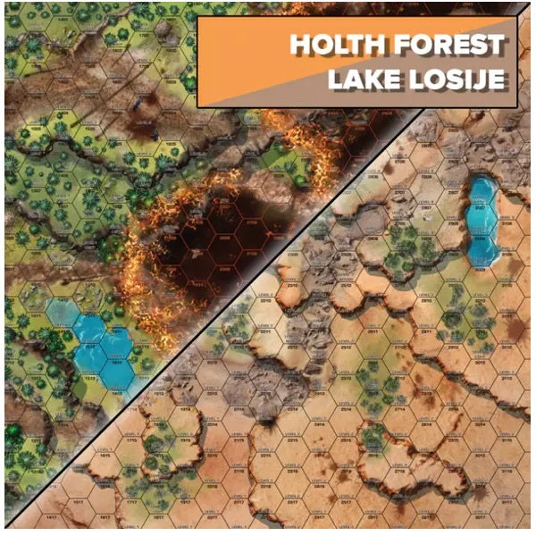 BattleTech Battle Mat: Holth Forst /Lake Losiije
