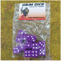 Grim Dice ... Dice - Set of 12 Dice - Purple