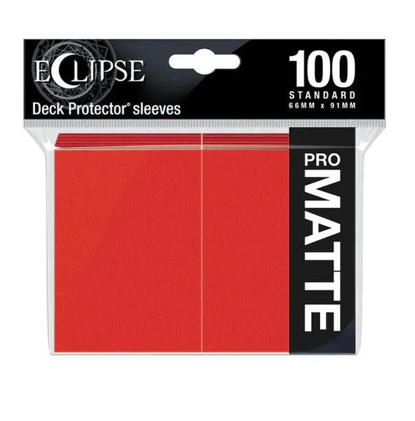 Eclipse Matte Standard Card Sleeves: Apple Red (100)