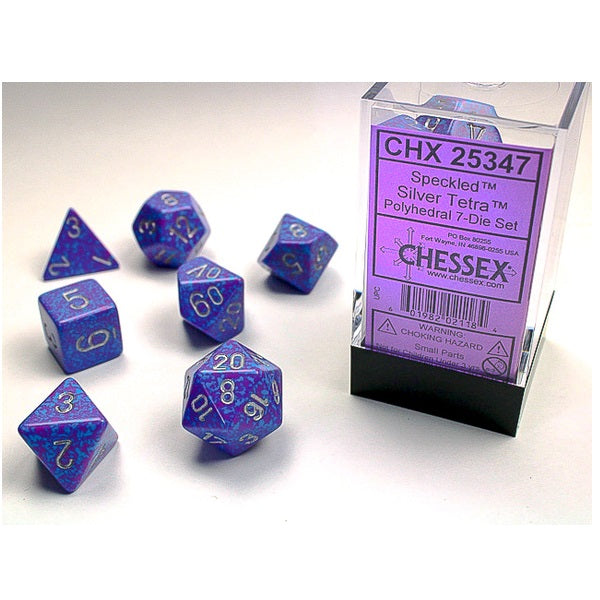 Speckled® Polyhedral 7-Die Set - Silver Tetra