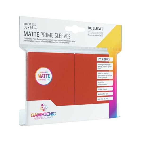 Gamegenic Matte Prime Sleeves Red