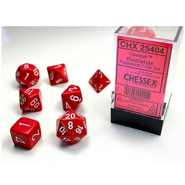 Opaque Poly 7 Set: Red/White