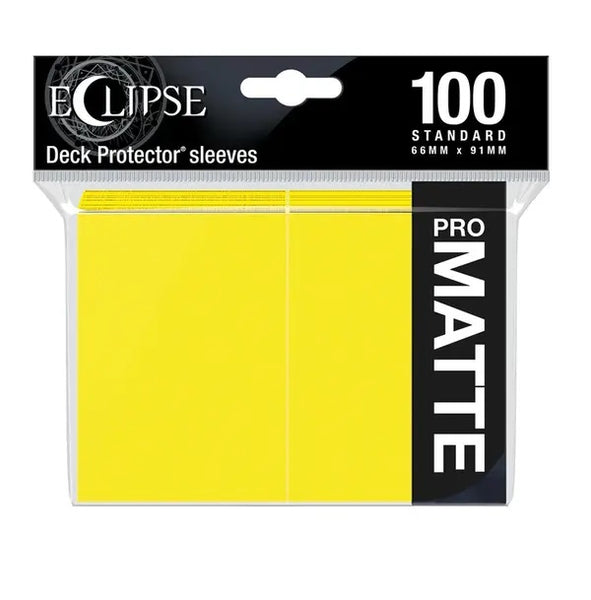 Eclipse Matte Standard Card Sleeves: Lemon Yellow (100)