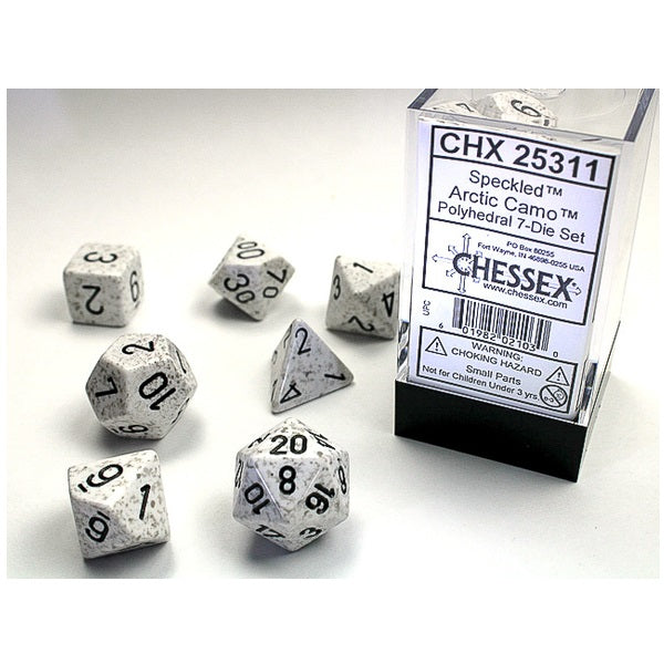 Speckled® Polyhedral 7-Die Set - Arctic Camo