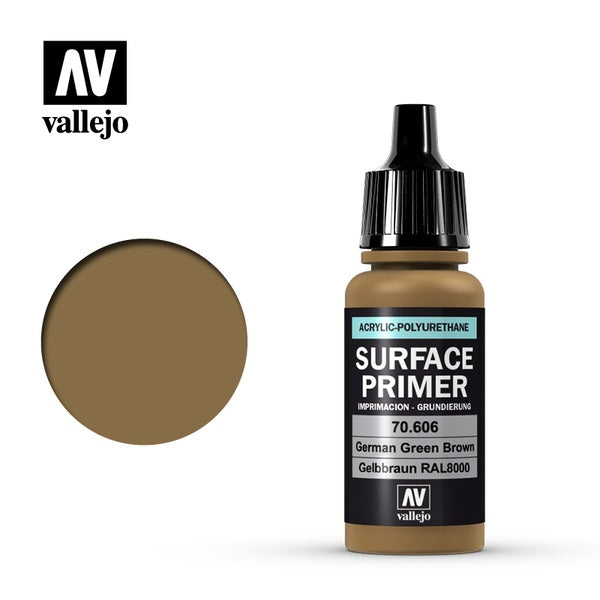 Vallejo Acrylic Polyurethane - Primer German Green Brown (RAL 8000) 17ml 70.606