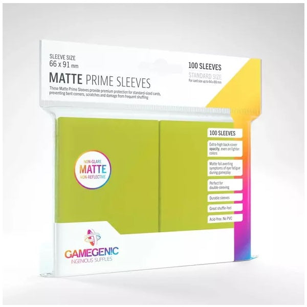 Gamegenic Matte Prime Sleeves Lime