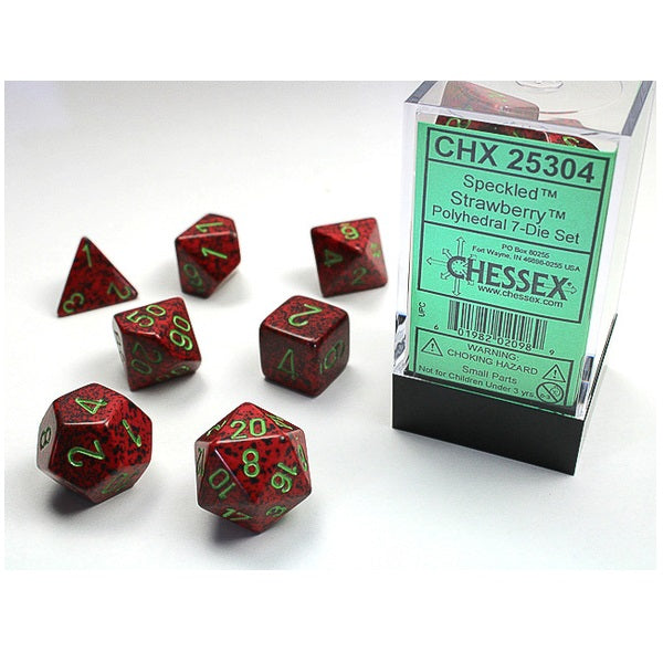 Speckled® Polyhedral 7-Die Set - Strawberry