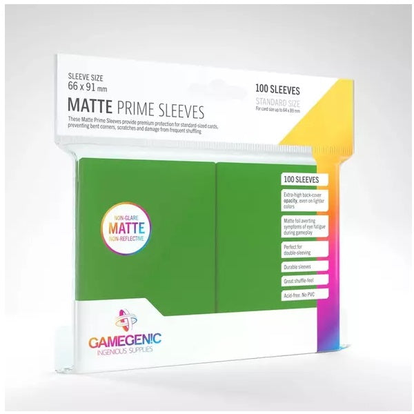 Gamegenic Matte Prime Sleeves Green