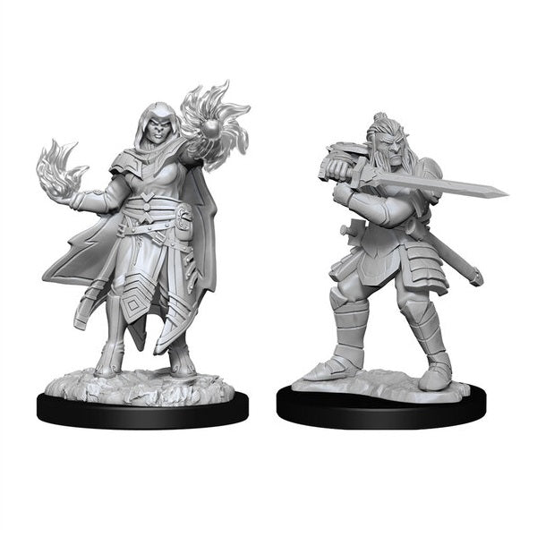 Hobgoblin Fighter Male & Hobgoblin Wizard Female: Nolzur's Marvelous Unpainted Miniatures