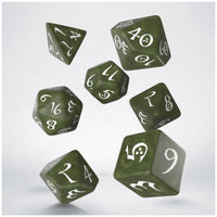 Classic RPG Olive & White Dice Set (7)