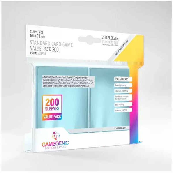 Gamegenic Value Pack Standard Sleeves (200 ct.)
