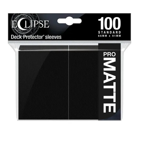 Eclipse Matte Standard Card Sleeves: Jet Black (100)