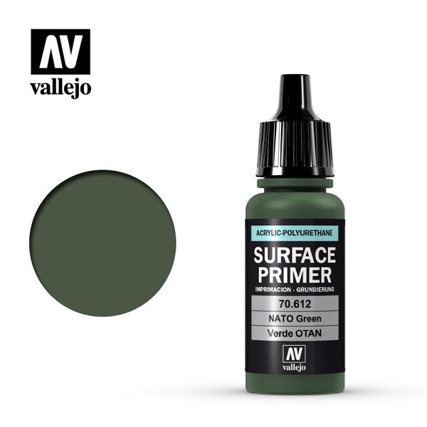 Vallejo Acrylic Polyurethane - Primer Nato Green FS34094 17ml 70.612