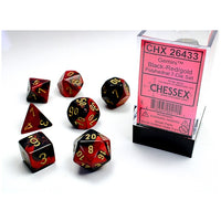 Gemini Poly 7 Set: Black-Red/Gold