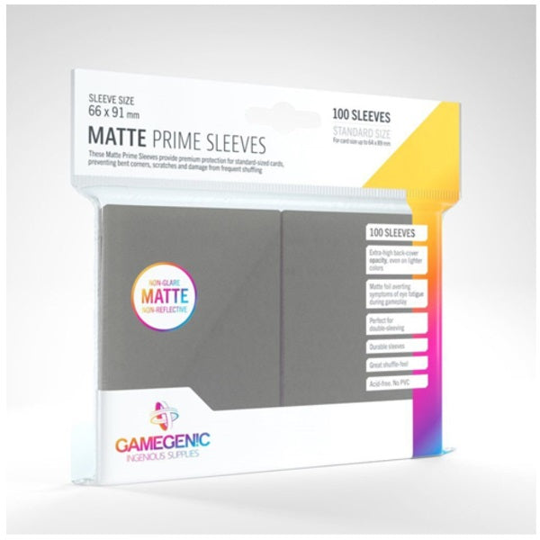 Gamegenic Matte Prime Sleeves Dark Gray