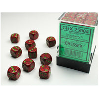 12mm Speckled D6 Set of 36 - Strawberry