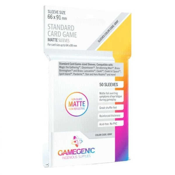 Gamegenic MATTE Standard Card Game Sleeves 66 x 91 mm