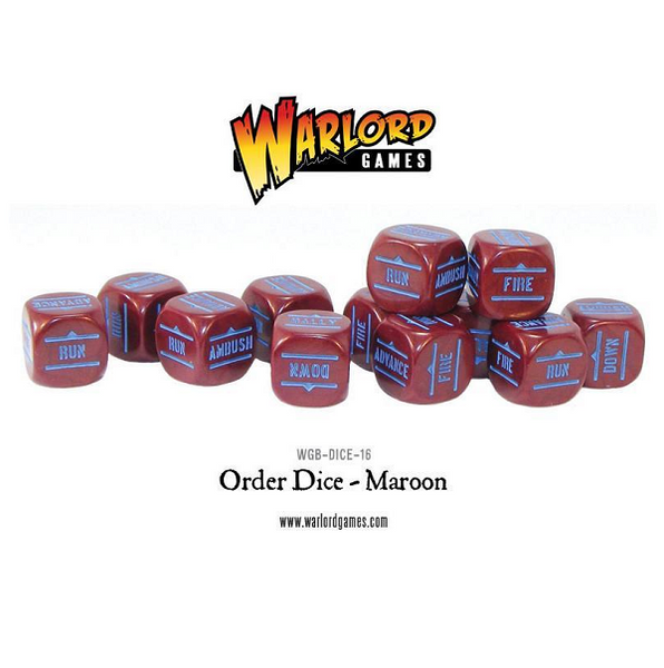 Bolt Action: Orders Dice pack - Maroon*