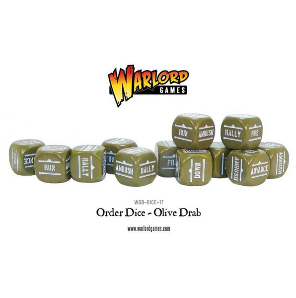 Bolt Action: Orders Dice pack - Olive Drab*