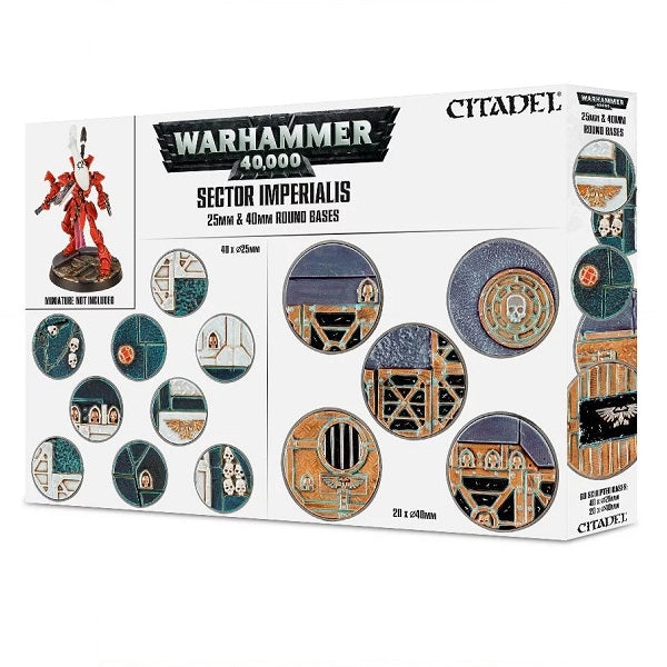 25mm & 40mm Round Bases, Sector Imperialis - Grim Dice Tabletop Gaming